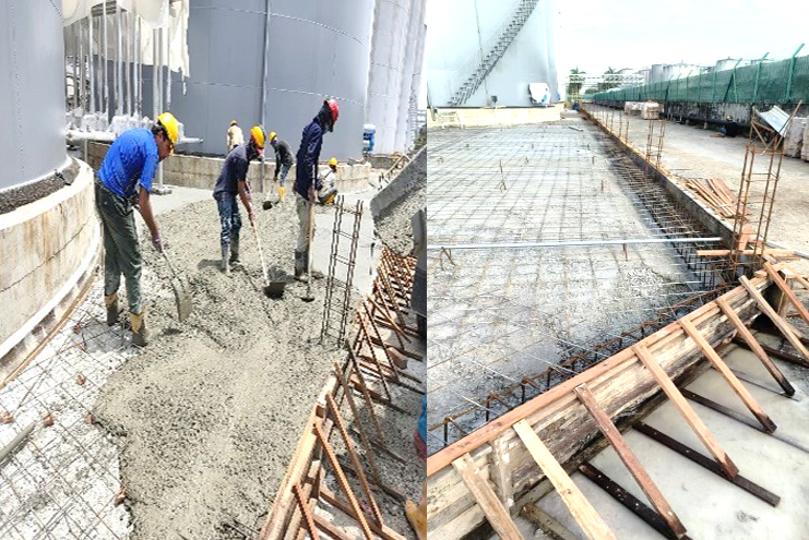 Concrete Slab, Bund Wall, Drainage Work - Fada Construction Sdn Bhd