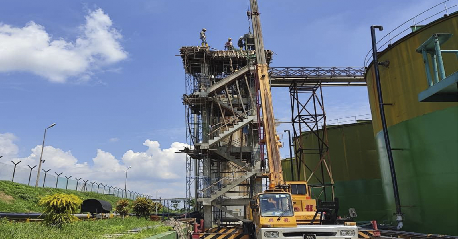 RC Structure, Platform, Staircase & Timber Handrail (Biogas Plant) - Fada Construction Sdn Bhd