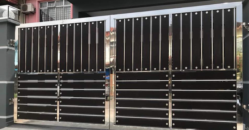 Custom Stainless Steel Automated & Sliding Main Gates - Fada Construction Sdn Bhd