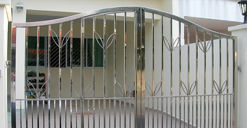 Custom Stainless Steel Automated & Sliding Main Gates - Fada Construction Sdn Bhd