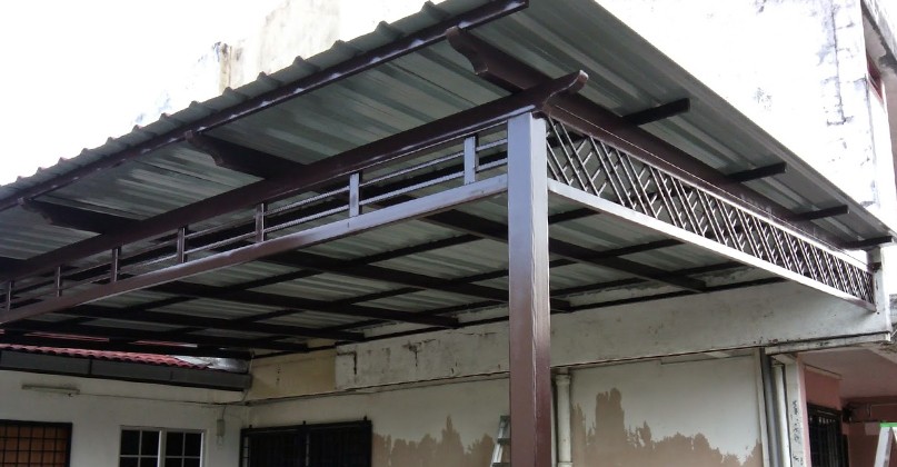 Steel Truss & Metal Deck Roofing Awning Works - Fada Construction Sdn Bhd